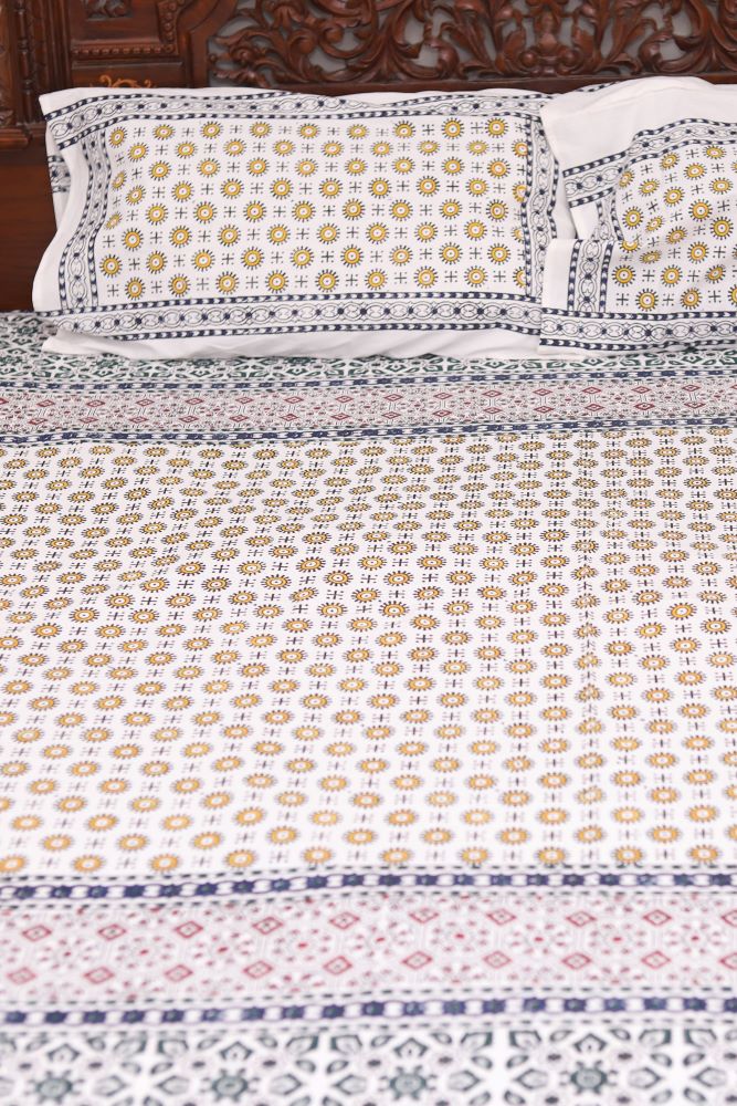 Block Printed Double Bedsheet