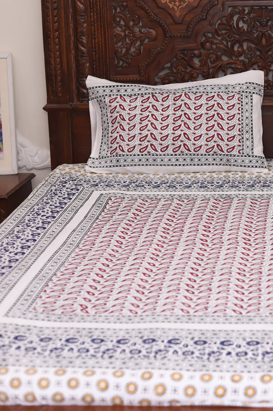 Block Printed Double Bedsheet