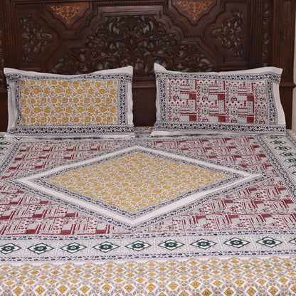 Block Printed Double Bedsheet