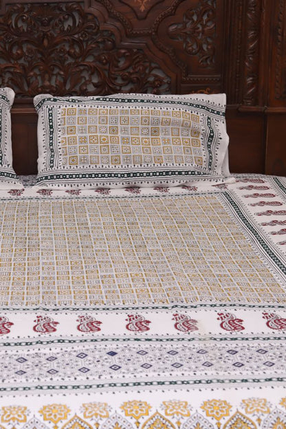 Block Printed Double Bedsheet