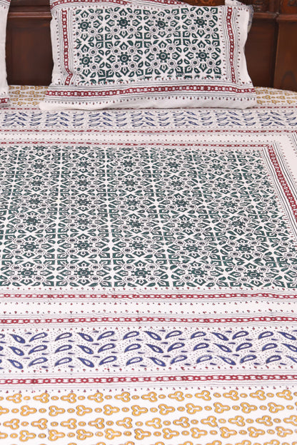 Block Printed Double Bedsheet