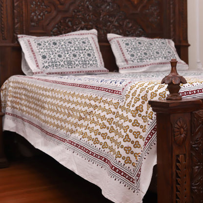 Block Printed Double Bedsheet