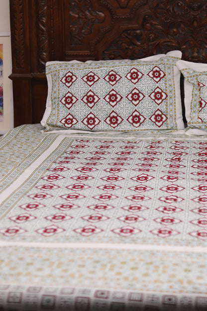 Block Printed Double Bedsheet