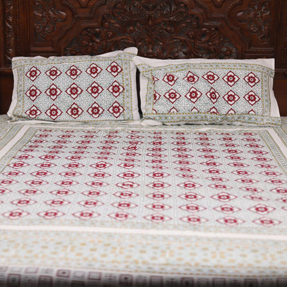 Block Printed Double Bedsheet