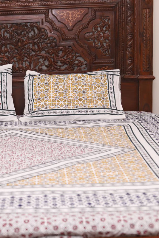 Block Printed Double Bedsheet