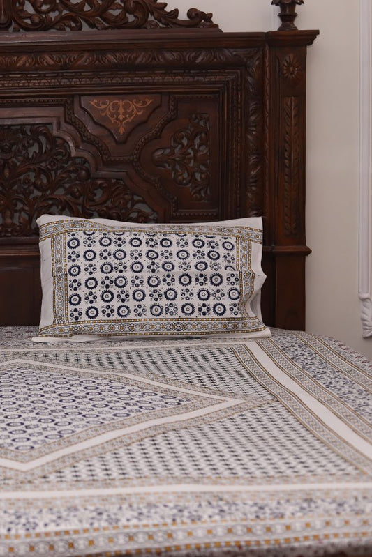 Block Printed Double Bedsheet