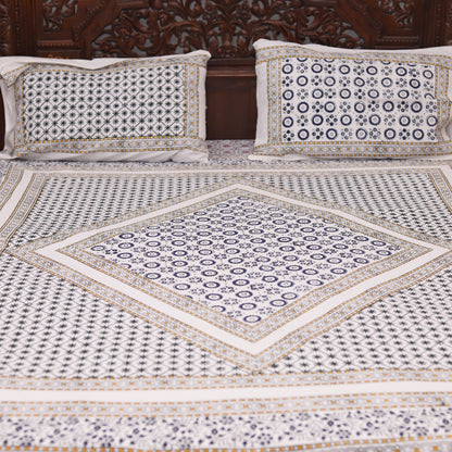 Block Printed Double Bedsheet