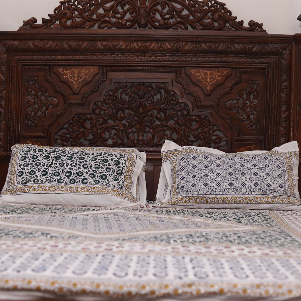 Block Printed Double Bedsheet