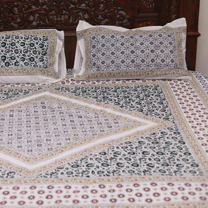 Block Printed Double Bedsheet